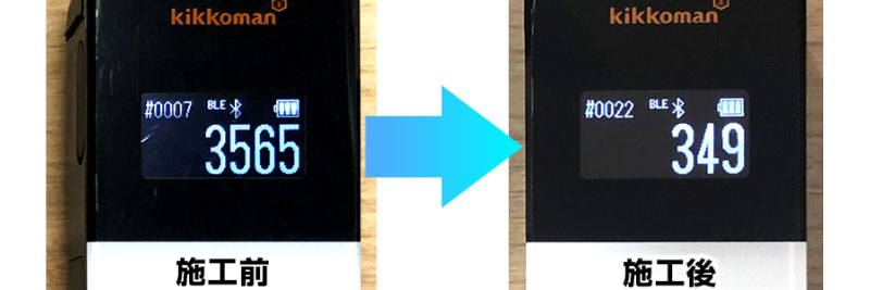 除菌・抗菌効果を数値で証明します